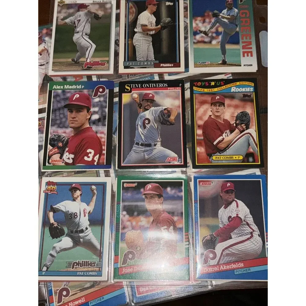 Philadelphia Phillies Lot Baseball Cards Mike Lieberthal Dale Murphy Maddux